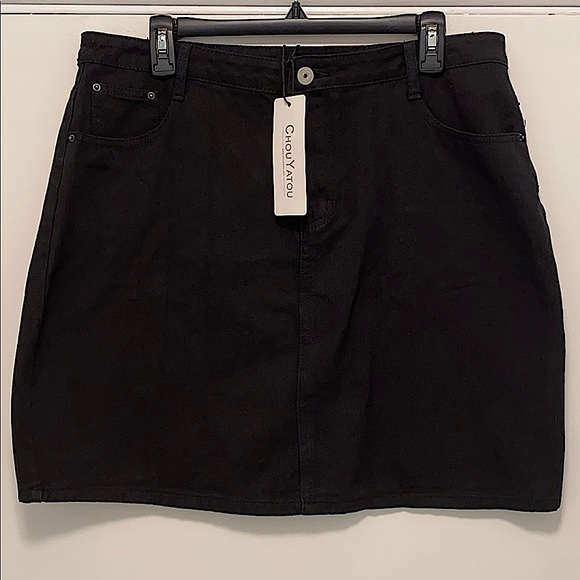 NWT ChouYaTou Denim Skirt with Slit XL 36” - Picture 1 of 10